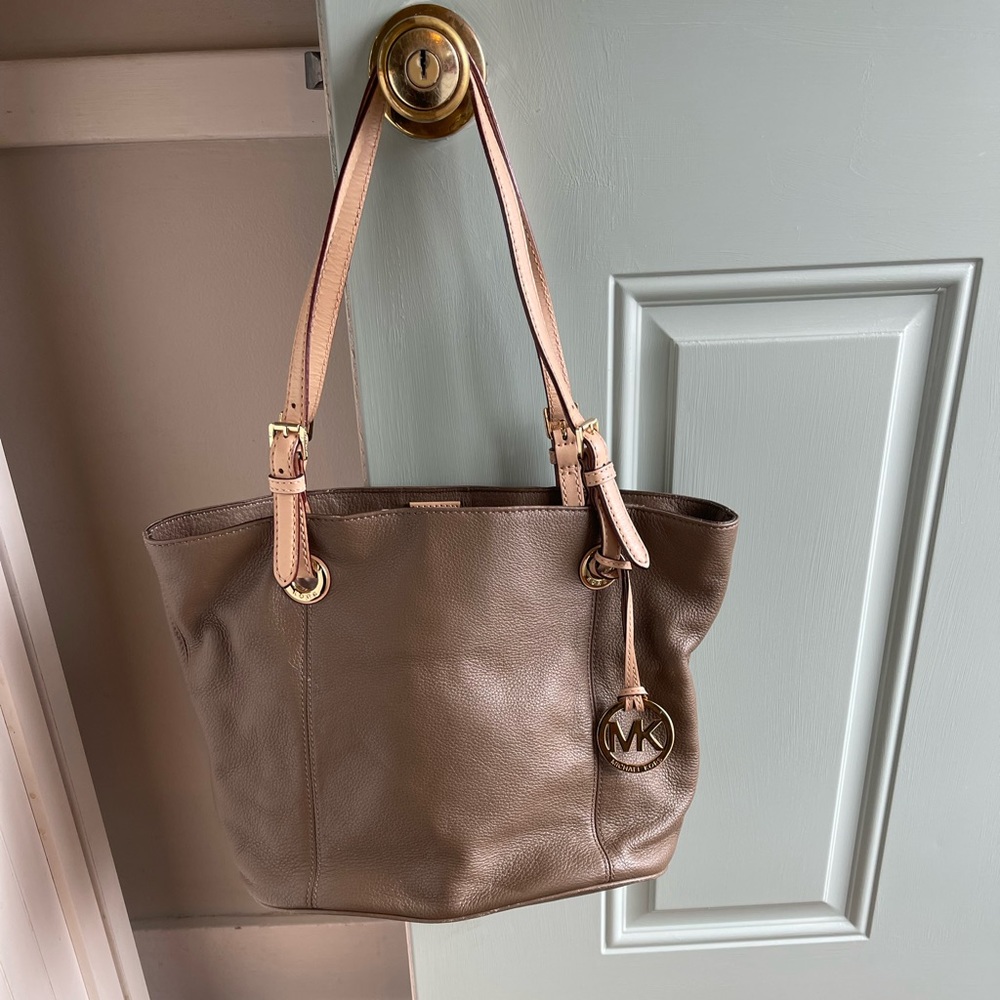 Michael tors leather tote bag
